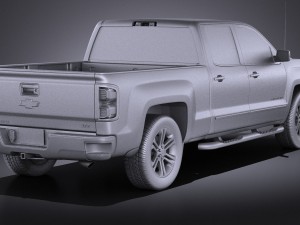 Chevrolet Silverado Double Cab 2016 vray 3D Model