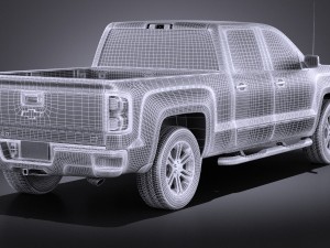 Chevrolet Silverado Double Cab 2016 vray 3D Model