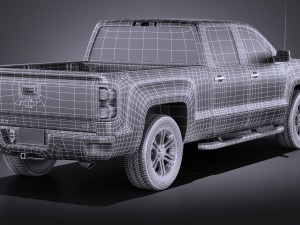 Chevrolet Silverado Double Cab 2016 vray 3D Model