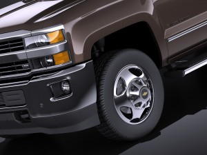 Chevrolet Silverado HD 2015 vray Modello 3D