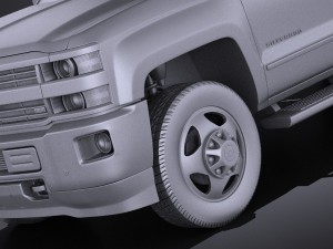 Chevrolet Silverado HD 2015 long vray 3D-Modell
