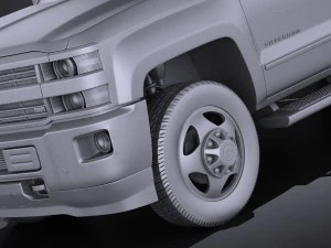 शेवरले सिल्वरैडो एचडी 2015 लॉन्ग वेरे 3D मॉडल