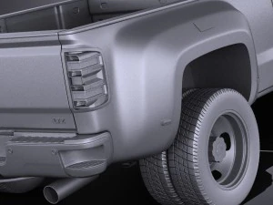 शेवरले सिल्वरैडो एचडी 2015 लॉन्ग वेरे 3D मॉडल