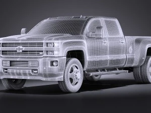 शेवरले सिल्वरैडो एचडी 2015 लॉन्ग वेरे 3D मॉडल