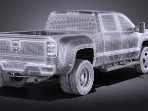 शेवरले सिल्वरैडो एचडी 2015 लॉन्ग वेरे 3D मॉडल