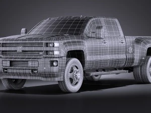 शेवरले सिल्वरैडो एचडी 2015 लॉन्ग वेरे 3D मॉडल