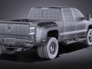 Chevrolet Silverado HD 2015 long vray 3D-Modell