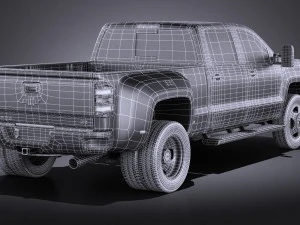 शेवरले सिल्वरैडो एचडी 2015 लॉन्ग वेरे 3D मॉडल