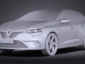 Renault Megane Estate 2017 Modelo 3D
