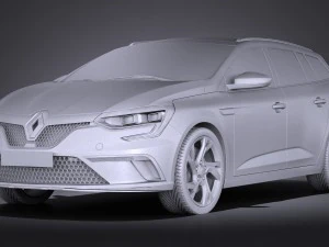 Renault M&eacute;gane Estate 2017 Modelo 3D