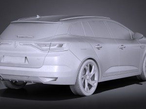 Renault Megane Estate 2017 Modelo 3D