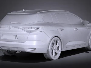 Renault M&eacute;gane Estate 2017 Modelo 3D