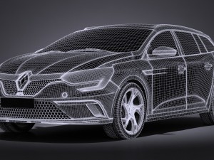 Renault Megane Estate 2017 Modelo 3D