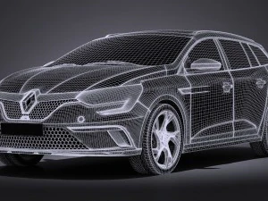 Renault M&eacute;gane Estate 2017 Modelo 3D