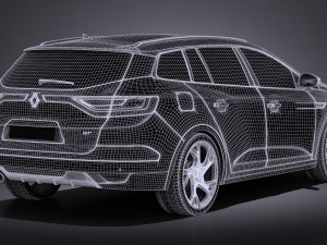 Renault Megane Estate 2017 Modelo 3D