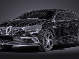 Renault Megane Estate 2017 Modelo 3D