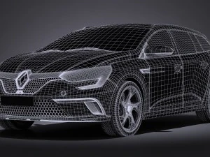 Renault M&eacute;gane Estate 2017 Modelo 3D