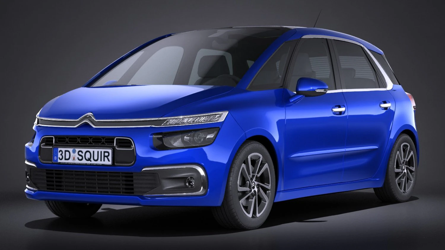 Citroen C4 Picasso 2017 3D Model .c4d .max .obj .3ds .fbx .stl .blend 