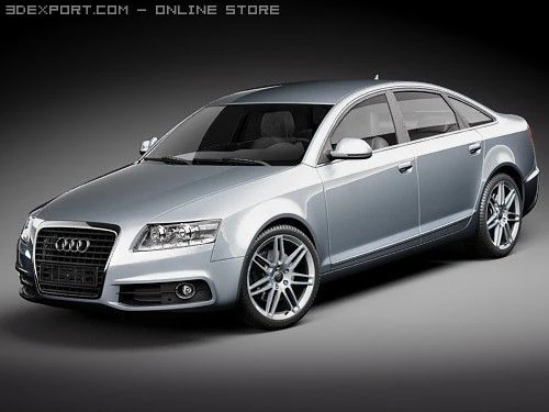 Audi A6 Sedan 2009 3D Model .c4d .max .obj .3ds .fbx .stl .blend 