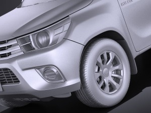Toyota Hilux Double Cab 2016 Base 3D Model