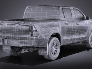 Toyota Hilux Double Cab 2016 Base 3D Model