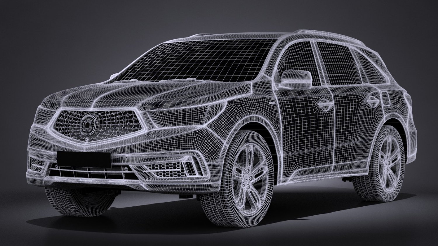 Acura MDX 2017 3D Model in SUV 3DExport