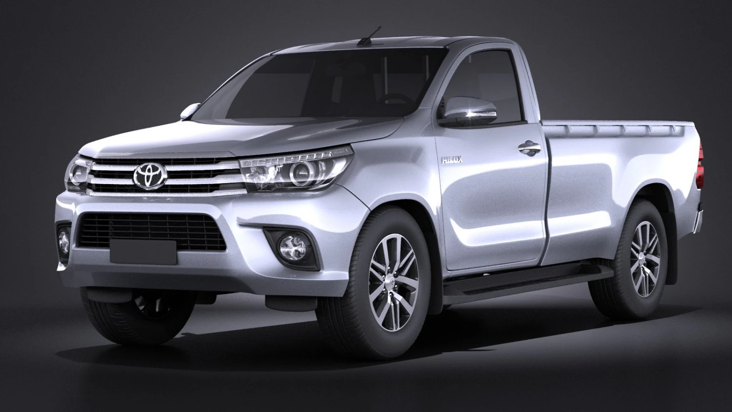 Toyota Hilux Regular Cab 2016 3D Model .c4d .max .obj .3ds .fbx .stl .blend 