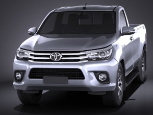Toyota Hilux Regular Cab 2016 Model 3D