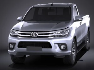 Toyota Hilux Regular Cab 2016 3D Model