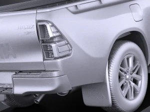 Toyota Hilux Regular Cab 2016 3D Model