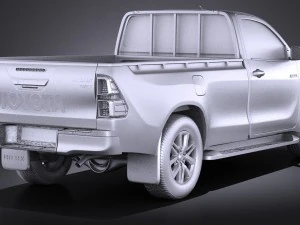 Toyota Hilux Regular Cab 2016 3D Model