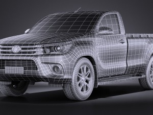 Toyota Hilux Regular Cab 2016 Model 3D