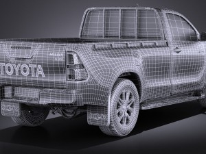 Toyota Hilux Regular Cab 2016 Model 3D