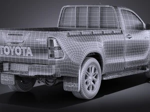 Toyota Hilux Regular Cab 2016 3D Model