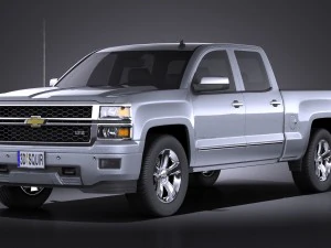 Chevrolet Silverado 1500 Double Cab 2015 vray 3D Model