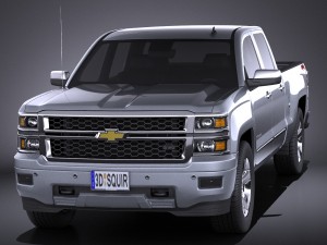 Chevrolet Silverado 1500 Double Cab 2015 vray 3D Model