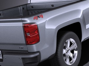 Chevrolet Silverado 1500 Double Cab 2015 vray 3D Model