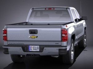 Chevrolet Silverado 1500 Double Cab 2015 vray 3D Model