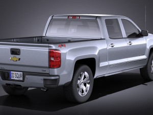 Chevrolet Silverado 1500 Double Cab 2015 vray 3D Model