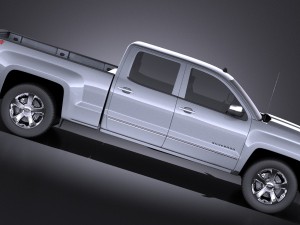Chevrolet Silverado 1500 Double Cab 2015 vray 3D Model