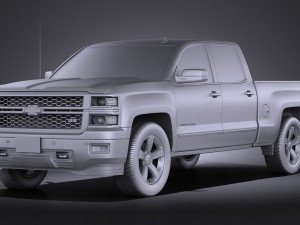 Chevrolet Silverado 1500 Double Cab 2015 vray 3D Model
