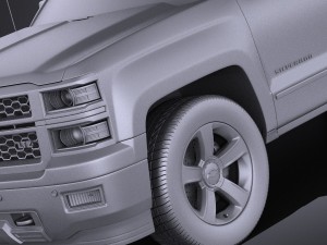 Chevrolet Silverado 1500 Double Cab 2015 vray 3D Model