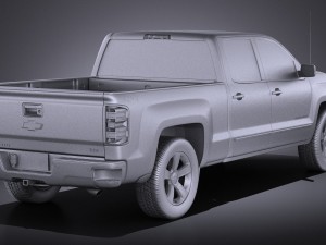 Chevrolet Silverado 1500 Double Cab 2015 vray 3D Model