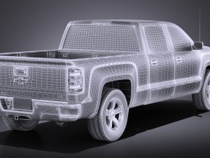 Chevrolet Silverado 1500 Double Cab 2015 vray 3D Model