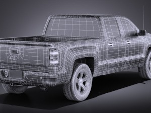 Chevrolet Silverado 1500 Double Cab 2015 vray 3D Model