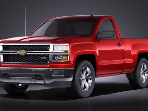 Chevrolet Silverado 2014 Regular Cab vray 3D Model
