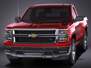 Chevrolet Silverado 2014 Regular Cab vray Modello 3D