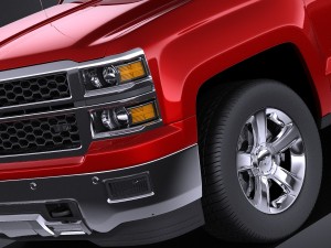 Chevrolet Silverado 2014 Regular Cab vray Modello 3D