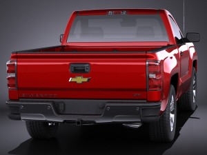Chevrolet Silverado 2014 Regular Cab vray Modello 3D