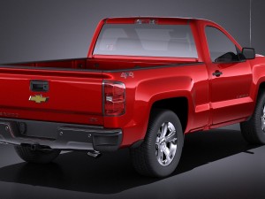 Chevrolet Silverado 2014 Regular Cab vray Modello 3D